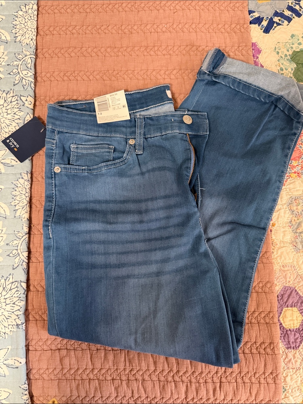 Women’s Crown & Ivy Capri Jeans - Size 12, NWT
